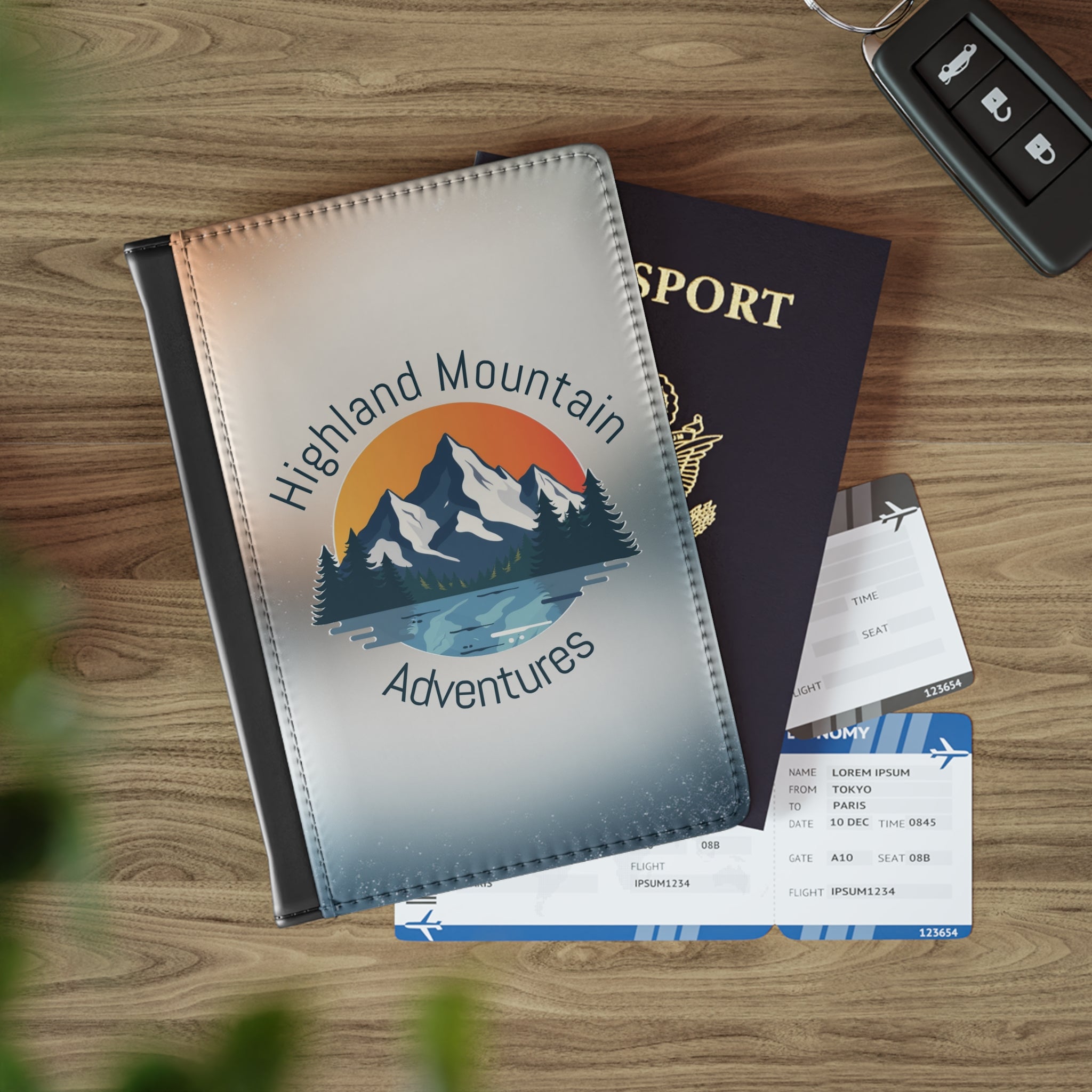 Highland Mountain Adventures Passport Wallet
