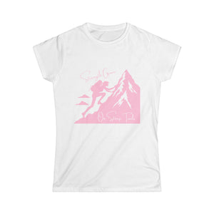 Strength Grows on Steep Trails – Ladies’ Gildan Softstyle Tee