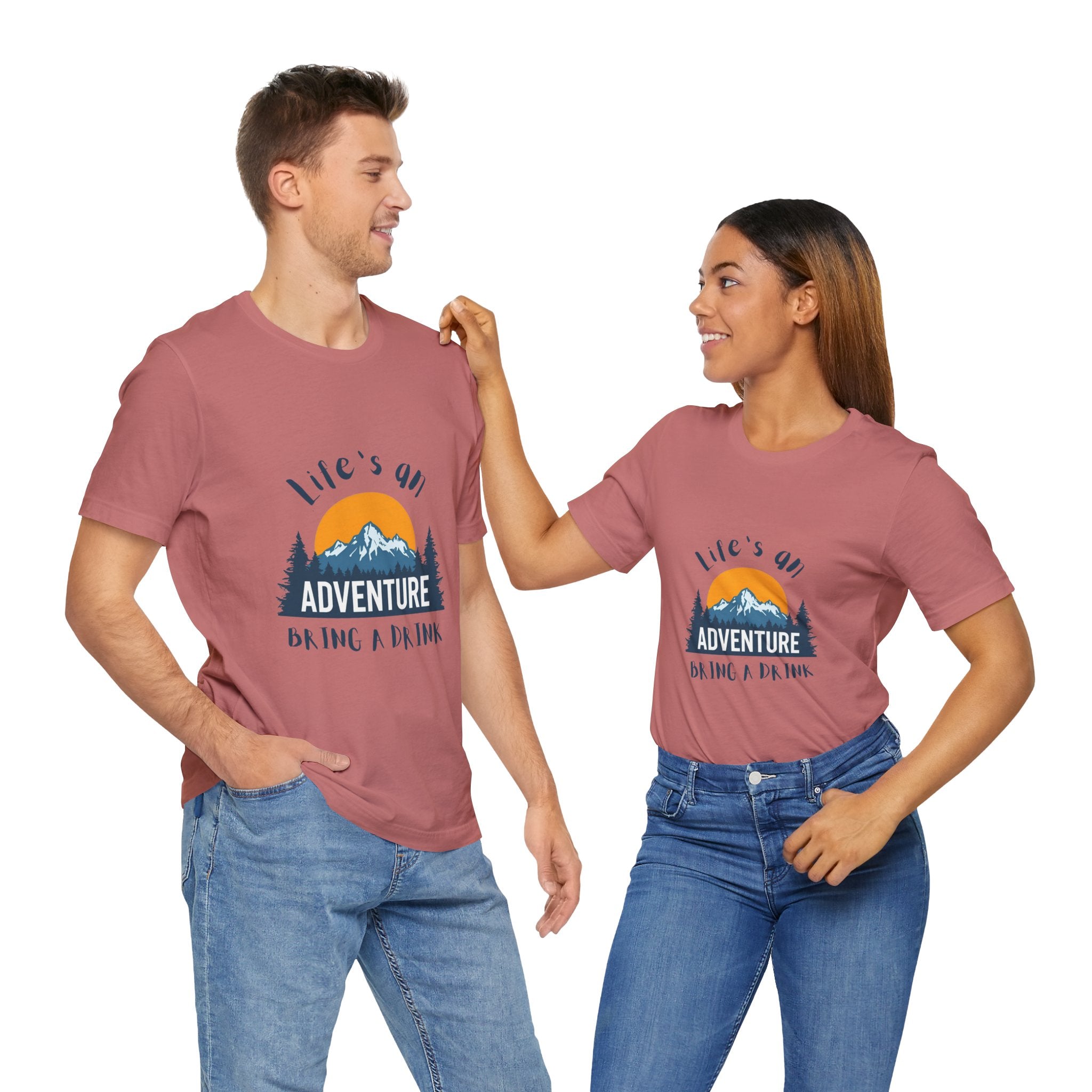Life’s an Adventure, Bring a Drink - Mountain Graphic Tee